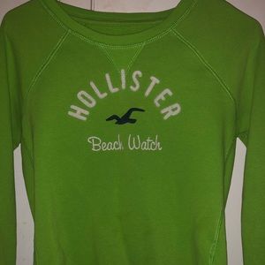 Green long sleeve hollister sweater